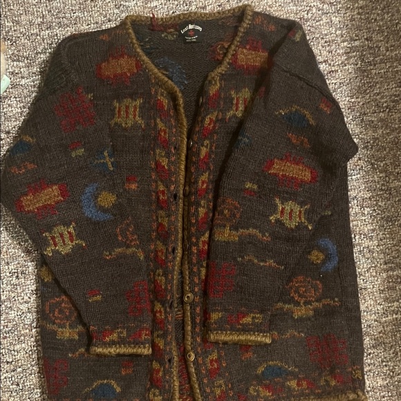 Vintage Lost Horizons Cozy Multicolor Button-Up Cardigan - Picture 4 of 10
